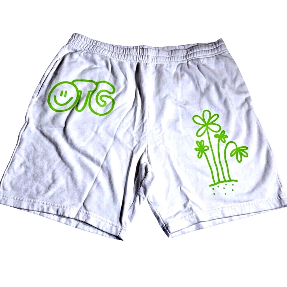 Off The Grid Records John Summit What A Life White Sweat Shorts‎ Mens Medium
